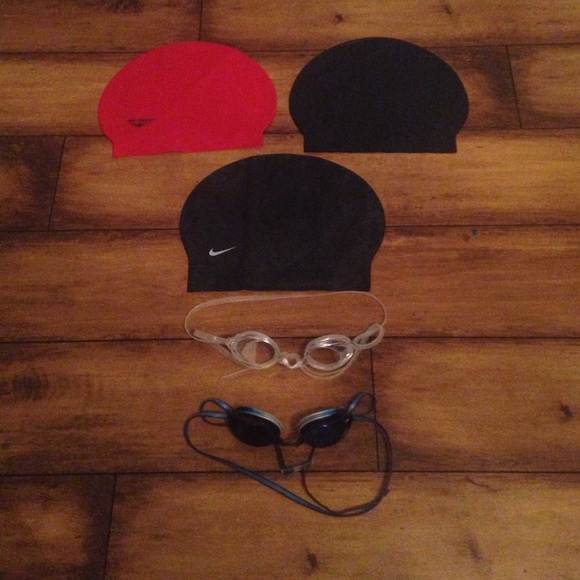 "The Finals" & "Nike" Swim Caps + "Sporti" Goggles