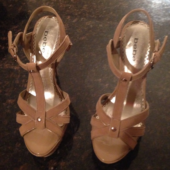 Beige 5 1/2" bebe heels