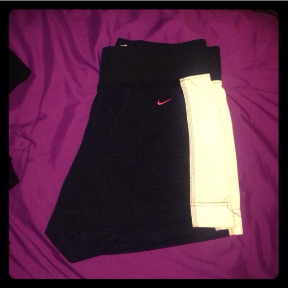 black and pink nike shorts