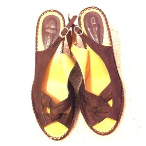 Chinese Laundry sling-back wedges