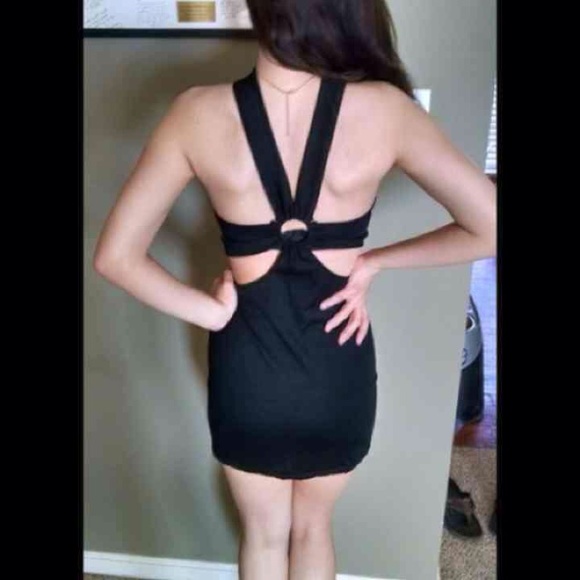 Cutout Black Club Dress