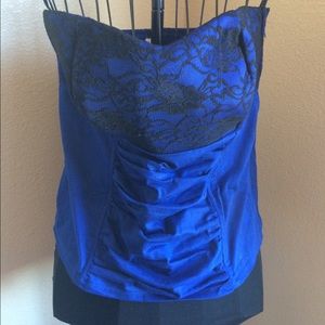 Blue tube top
