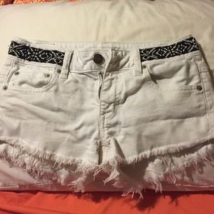 American Eagle beaded cutoff's