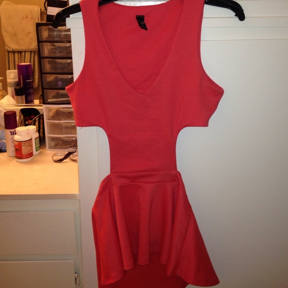 Coral Peplum Top