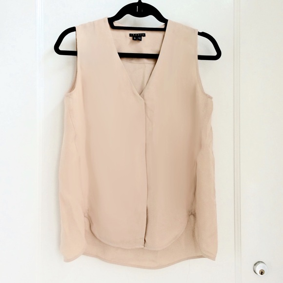 SOLD  - Theory Silk Sleeveless "Pala" Blouse - Picture 2 of 4