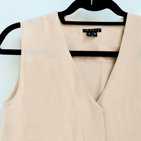 SOLD  - Theory Silk Sleeveless "Pala" Blouse - Picture 4 of 4