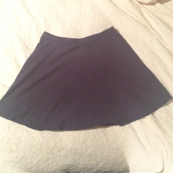 New dark grey cotton skater skirt