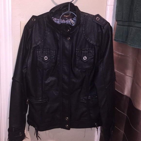 Mesmerize black leather jacket