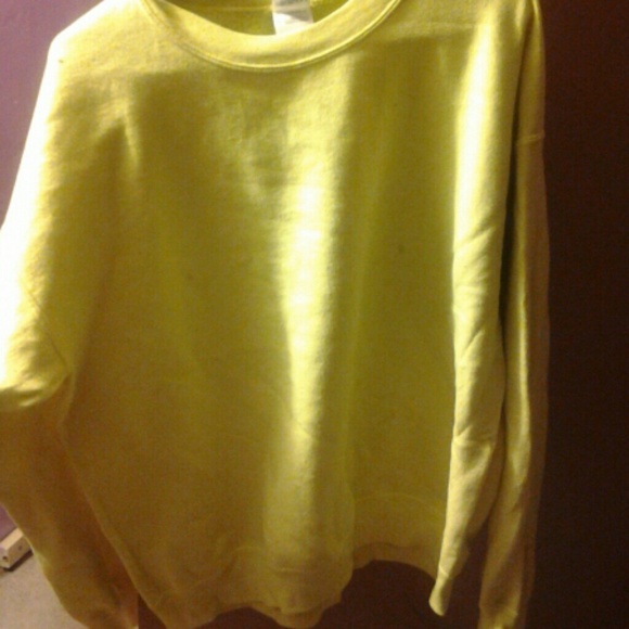 Bright yellow sweater