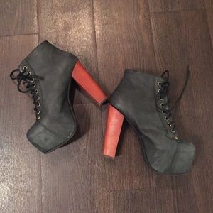Jeffery Campbell Black Lita Booties