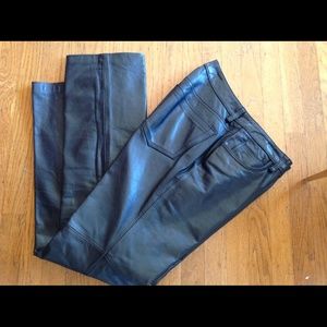 Black boot cut  Leather Pant