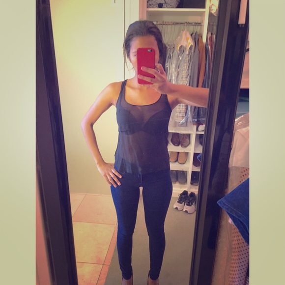 Black Sheer Top