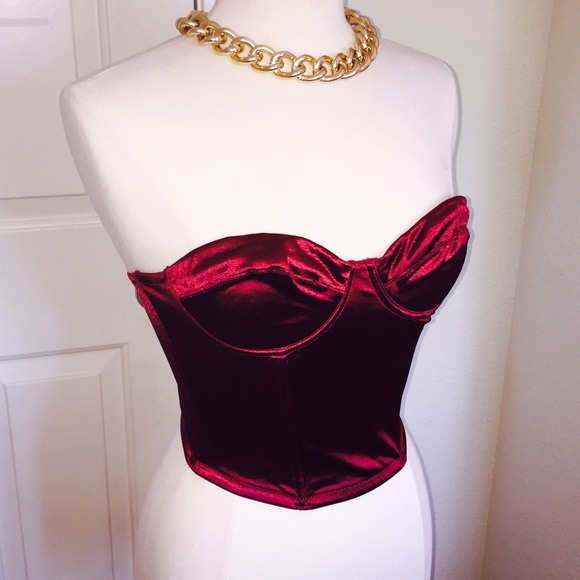 Tops - Burgundy Corset