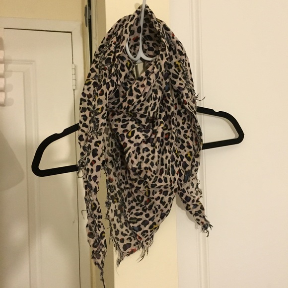 cheetah rainbow scarf