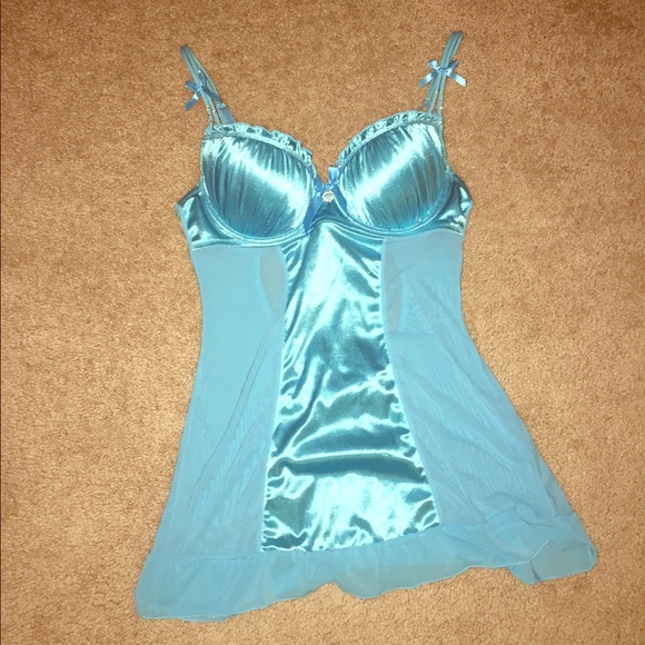 lingerie blue top