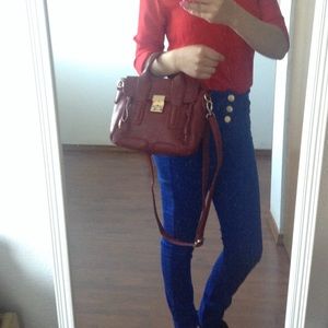 JustFab Wine crossbody bag