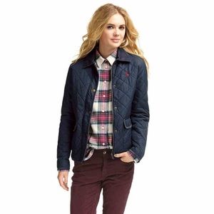 Navy Jack Wills Quilted Coat