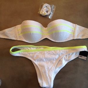 Victoria's Secret bikini - white with yellow. New!