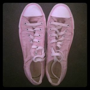 Pink metallic converse