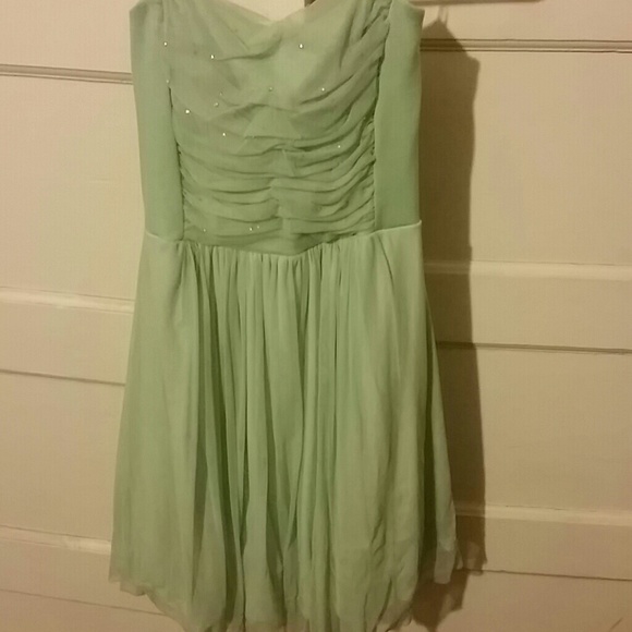 mint strapless dress