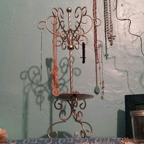 Silver jewelry stand