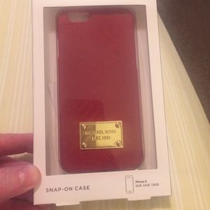 Red leather I phone 6 phone case new never carried
