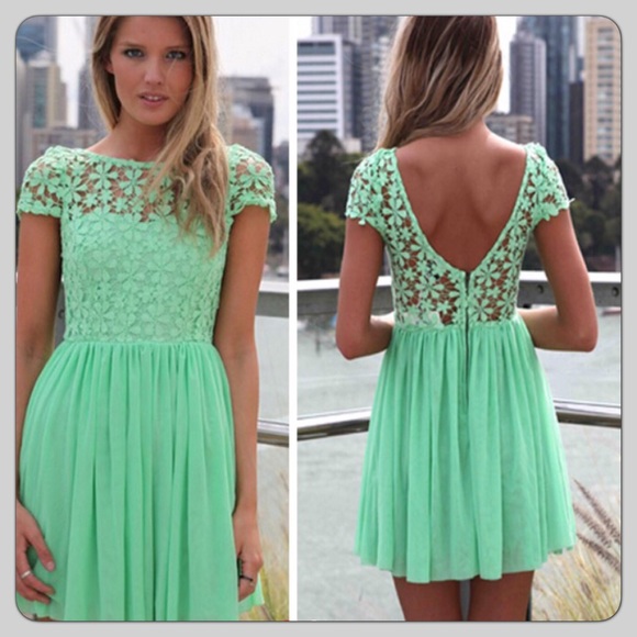 Lavender Lace Dress - Picture 2 of 3