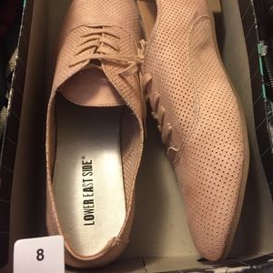 Blush colored shoes