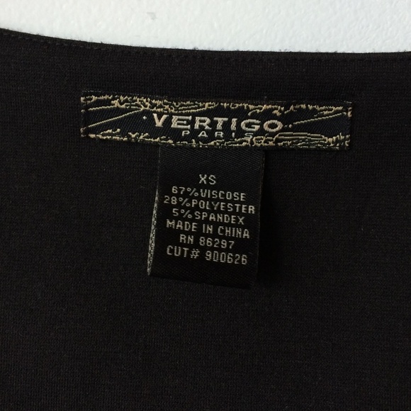 BUNDLED Vertigo black top with ruffle front - Picture 3 of 4