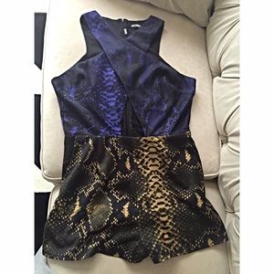 MISSGUIDED Snake Print Romper