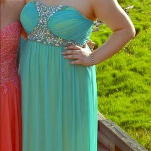 light blue prom dress