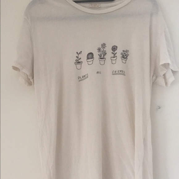 Brandy Melville "plants are friends" top one size