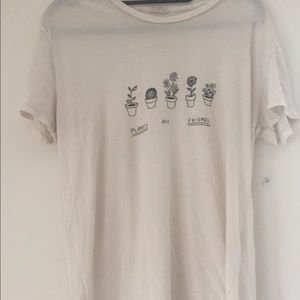 Brandy Melville "plants are friends" top one size