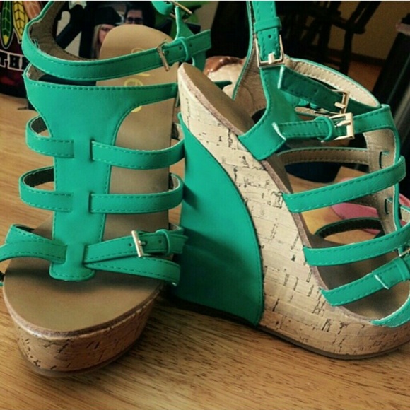 Teal Wedges