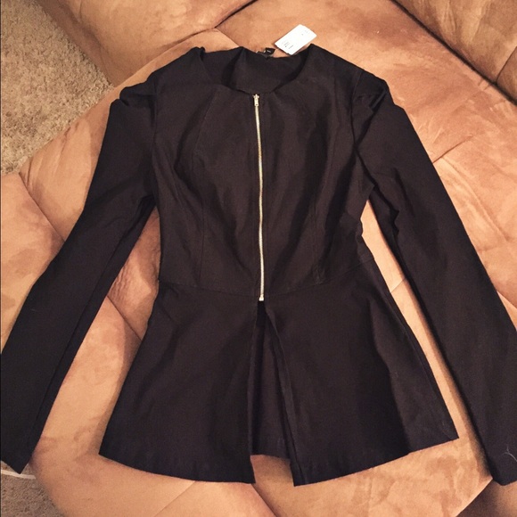 NWT Black Peplum Jacket - Picture 2 of 3