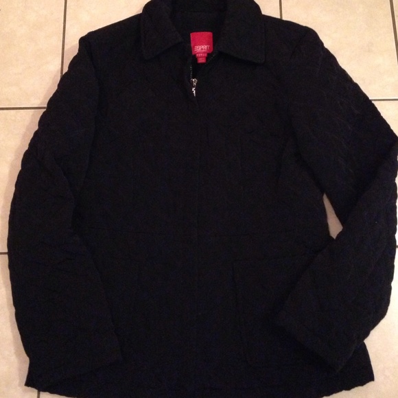 Womans small black light weight coat