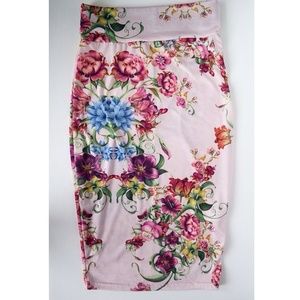 Floral print pencil skirt