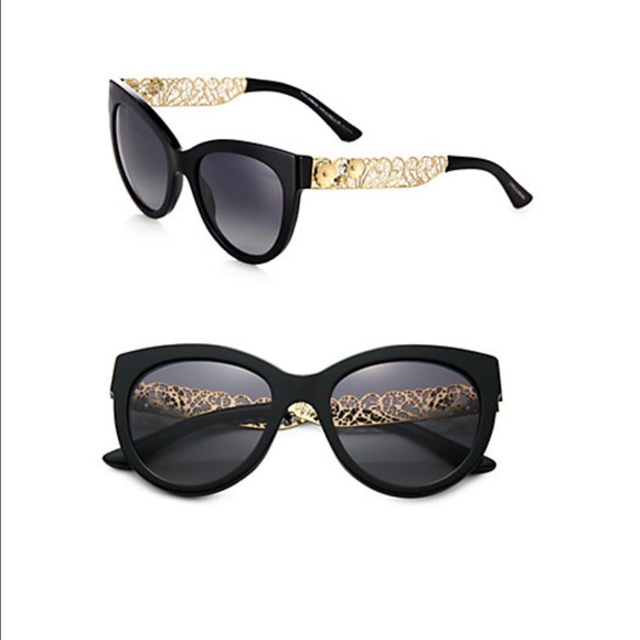 Dolce and gabbana black and gold sunglasses