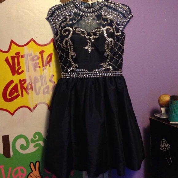 Navy baby doll dress