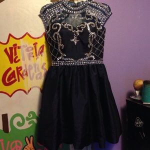 Navy baby doll dress