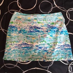 EUC Lilly Pulitzer High Tode Toile Callie skirt 0