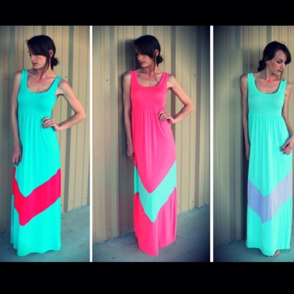 New! Chevron Maxi Long Dress sz Small
