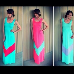 New! Chevron Maxi Long Dress sz Small