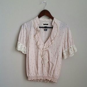 Cute Pink Ruffle Top