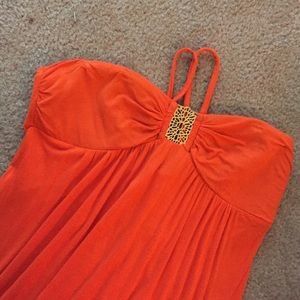 Orange maxi dress