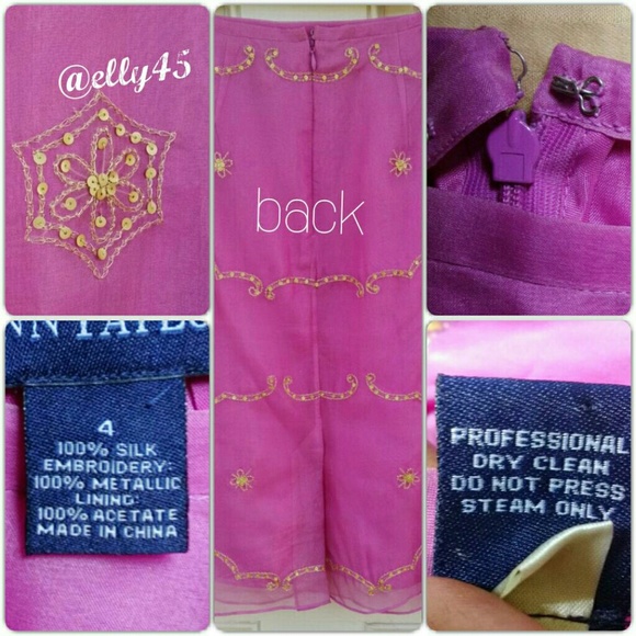 👗100% SILK Fuschia Skirt👗♦ - Picture 2 of 4