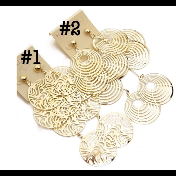 GOLD SILVER ASSORTED DROP EARRING