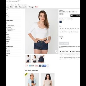 Amercian Apparel Blue Jean shorts