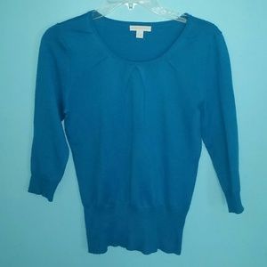 Pleated blue sweater!