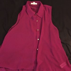 Collard tank top button down